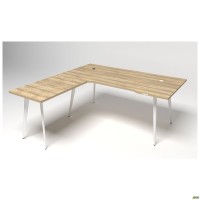 Рабочее место+USB Delta DL-103 (1790х1800х750мм) Блэквуд Ячменный/Каркас белый