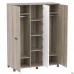 Шкаф Locker SIG-605 (1450х550х1900мм) Черный графит/Вяз Либерти Дымчатый/Белый