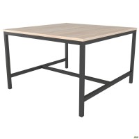 Стол журнальный Triton (800х800х516) Дуб Сонома/Черный графит