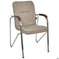 Стул Самба хром орех WAX Light Grey без канта