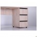 Стол компьютерный Pluto ST R (1200х600х750Н) Дуб Эндгрейн/Черный графит