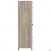 Шкаф Locker SIG-605-1 (1850х550х1900мм) Черный графит/Вяз Либерти Дымчатый/Белый