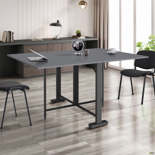 Стол раскладной Fold 2 FL2 1400 (1380/210х1000х750Н) черный/Серый Шифер Стол раскладной Fold 2 FL2 1400 (1380/210х1000х750Н) черный/Серый Шифер