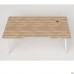 Стол Delta DL-107 (1790х900х750мм) Блэквуд Ячменный/Каркас белый