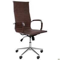 Кресло Slim HB Хром Tilt WAX Coffee