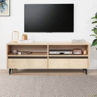 Тумба под ТВ Pluto TV-1 (1200х450х500Н) Дуб Эндгрейн/Черный графит