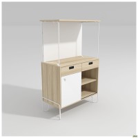 Coffee station Co-working (960х450х1497), Блэквуд Ячменный/Белый супермат/Каркас белый беж Coffee station Co-working (960х450х1497), Блэквуд Ячменный/Белый супермат/Каркас белый беж