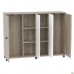 Шкаф Locker SIG-606-1 (1850х420х1400мм) Черный графит/Вяз Либерти Дымчатый/Белый