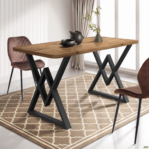 Стол Daisy 1400 (1380х670хН770) черный графит/Дуб Ливорно Стол Daisy 1400 (1380х670хН770) черный графит/Дуб Ливорно