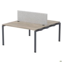 Элемент станции с кронштейнами одинар.+Перегор SIG-534 (1387х1600х750) Черный граф/Вяз Либ/Серый