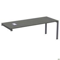 Стол руководителя с фрезеровкой под розетку М203 SIG-224 (1800х800х750мм) Черный граф/Блэквуд Ячмен