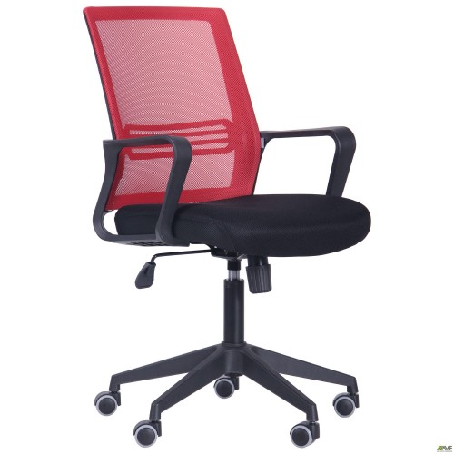 Кресло Джун сиденье Сетка черная/спинка Сетка красная