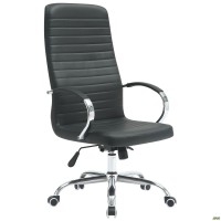 Кресло Fernando хром НВ, механизм Anifix, кожзам черный