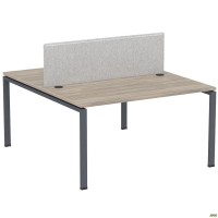 Рабочая станция с Перегородкой SIG-163 (1187х1600х750) Черный граф/Вяз Либерти/Серый