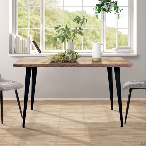 Стол Cherry 1400 (1380х670хН770) черный графит/Дуб Ливорно