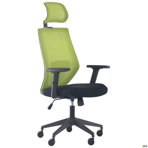 Кресло Lead Black HR сиденье Нест-01 черная/спинка Сетка SL-06 салатовая Кресло Lead Black HR сиденье Нест-01 черная/спинка Сетка SL-06 салатовая