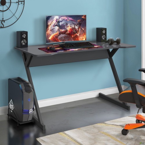 Стол компьютерный Dexter DX1200 (1200х600х750Н) черный графит/Серый Шифер