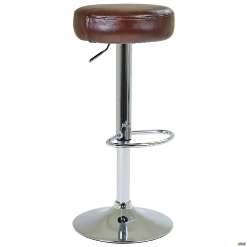 Стул Рондо Хокер хром Мадрас дк браун, подставка С-образная