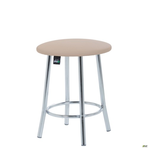 Табурет Талли хром Кожзам бежевый Табурет Талли хром Кожзам бежевый
