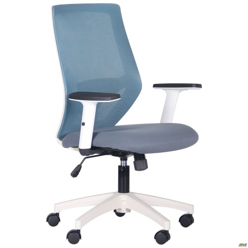 Кресло Lead White сиденье Нест-08 серая/спинка Сетка SL-18 аквамарин Кресло Lead White сиденье Нест-08 серая/спинка Сетка SL-18 аквамарин