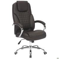 Кресло руководителя Lester кожзам коричневый