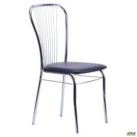 Стул Цезарь хром Кожзам черный