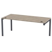 Стол руководителя SIG-222R (2000х800х750мм) Черный графит/Вяз Либерти