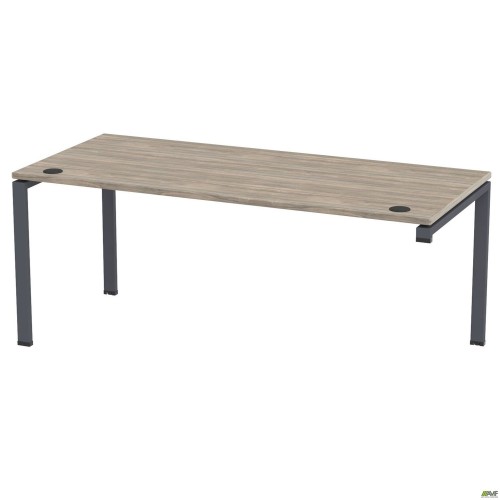 Стол руководителя SIG-222R (2000х800х750мм) Черный графит/Вяз Либерти