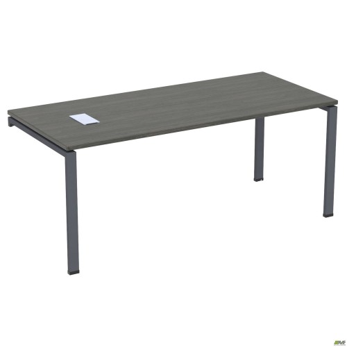 Стол руководителя с фрезеровкой под розетку М203 SIG-220R (1587х800х750мм) Черный графит/Вяз Либерти