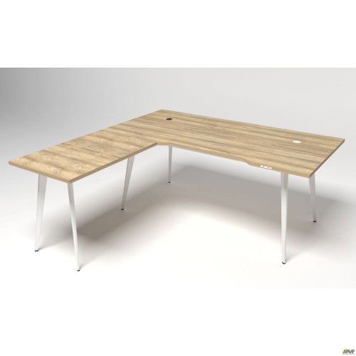 Рабочее место Delta DL-103 (1790х1800х750мм) Блэквуд Ячменный/Каркас белый