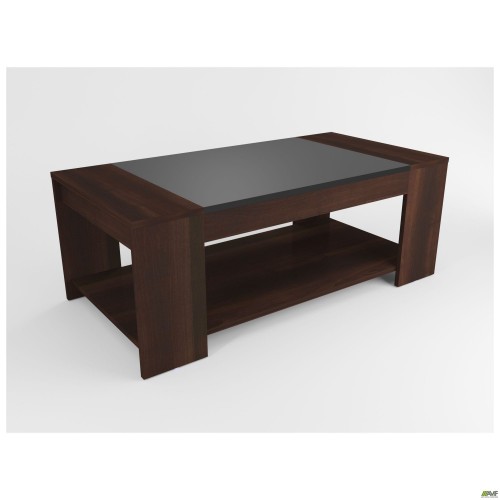 Стол журнальный МГ-315 (1200х600х450мм) орех темный/ вставка антрацит