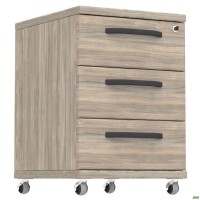 Тумба мобильная SIG-406 (420х420х630мм) Ручки Черный/Вяз Либерти Дымчатый