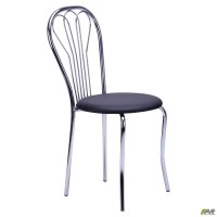 Стул Ванесса хром Кожзам черный