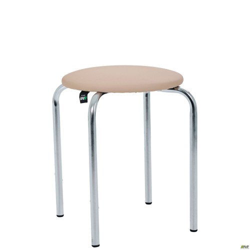 Табурет Софи хром Кожзам бежевый Табурет Софи хром Кожзам бежевый
