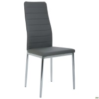 Стул Сицилия хром Кожзам серый