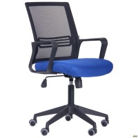 Кресло Джун сиденье Сетка синяя/спинка Сетка черная