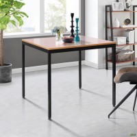 Стол Турин разборной (800х800х750H) черный графит/Бук