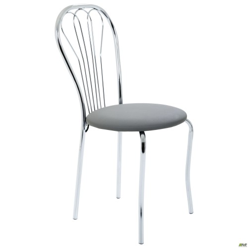 Стул Ванесса хром Кожзам серый Стул Ванесса хром Кожзам серый