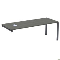 Стол руководителя с фрезеровкой под розетку М203 SIG-223 (1587х800х750мм) Черный гр/Блэквуд Ячменный