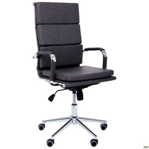 Кресло Slim FX HB Хром Tilt WAX Black Grey