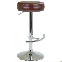 Стул Рондо Хокер хром Мадрас Дк браун, подставка Т-образная