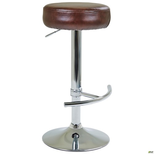 Стул Рондо Хокер хром Мадрас Дк браун, подставка Т-образная