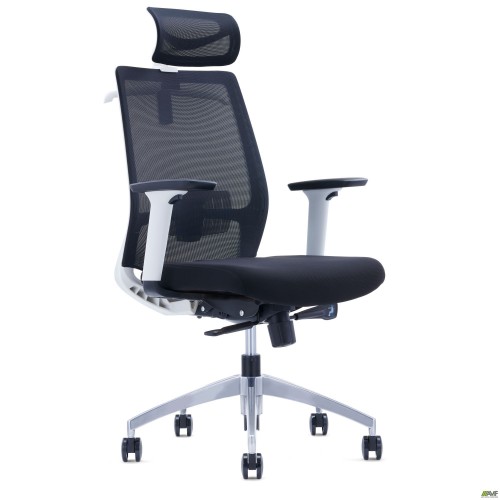 Кресло Install White, Alum, Black/Black