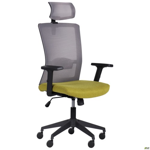 Кресло Uran Black HR сиденье Сидней-17/спинка Сетка HY-109 серая Кресло Uran Black HR сиденье Сидней-17/спинка Сетка HY-109 серая