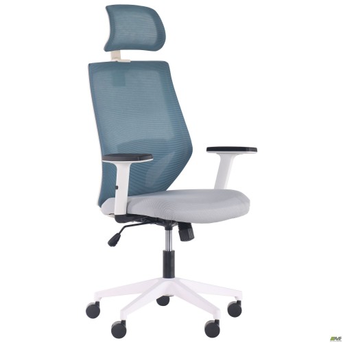 Кресло Lead White HR сиденье Нест-19 св.серая/спинка Сетка SL-18 аквамарин Кресло Lead White HR сиденье Нест-19 св.серая/спинка Сетка SL-18 аквамарин