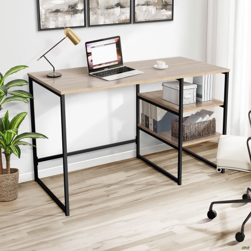 Стол компьютерный Jet JT1200 (1187х550х750Н) черный/Дуб Сонома