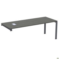 Стол руководителя с фрезеровкой под розетку М203 SIG-225 (2000х800х750мм) Черный граф/Блэквуд Ячмен