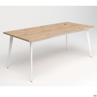 Стол Delta DL-107 (1790х900х750мм) Блэквуд Ячменный/Каркас белый Стол Delta DL-107 (1790х900х750мм) Блэквуд Ячменный/Каркас белый