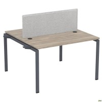 Элемент станции с кронштейнами одинар.+Перегор SIG-503 (1187х1200х750) Черный граф/Вяз Либерти/Серый