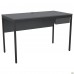 Стол Осло с ящиком (1187х600х750) черный графит, Серый Шифер Стол Осло с ящиком (1187х600х750) черный графит, Серый Шифер